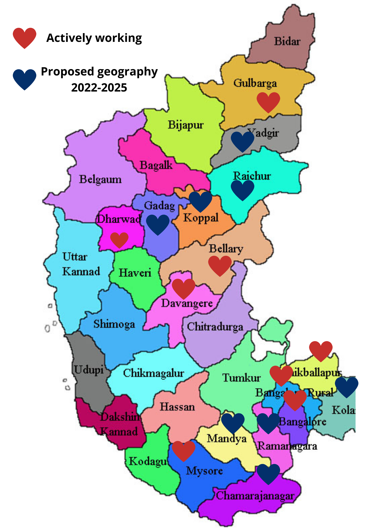 Service areas of PACT India